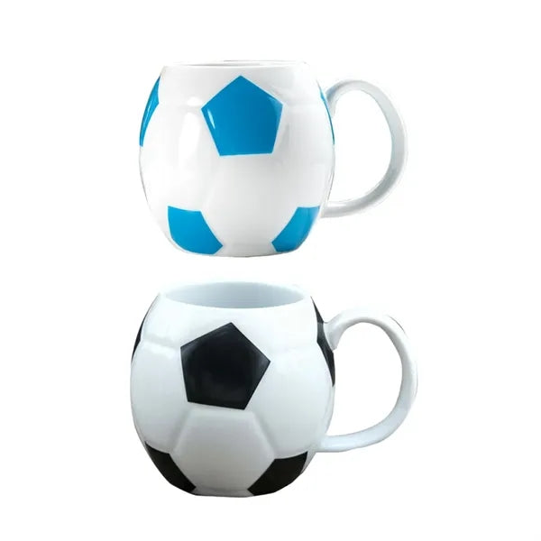 13.5 oz. Soccer Ball Ceramic Mug for Sports Promotions