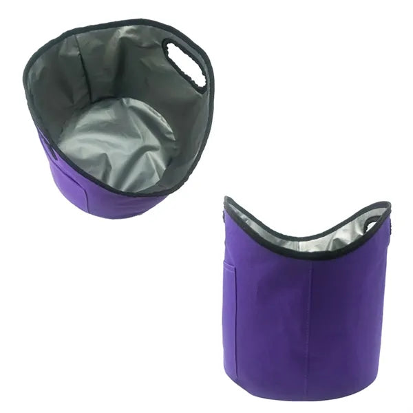 Foldable Insulated Ice Bucket with Handle and Liner