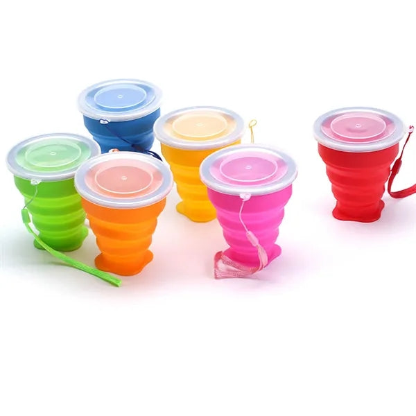 Folding Silicone Coffee Cup with Lid