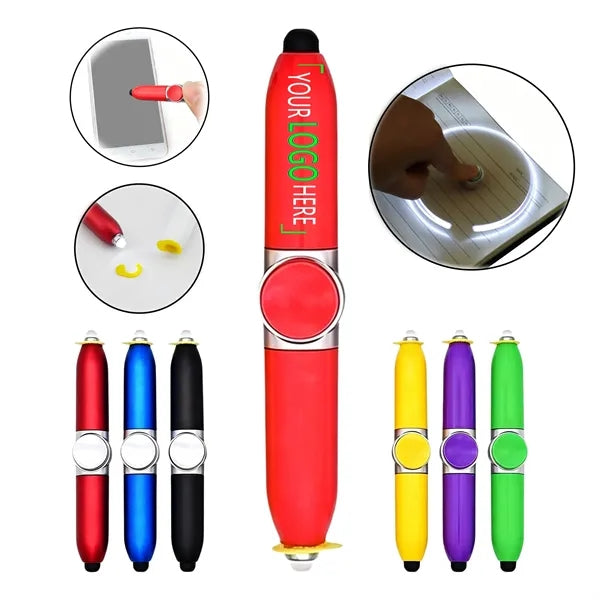 4-in-1 LED Fidget Spinner Stylus Ballpoint Pen