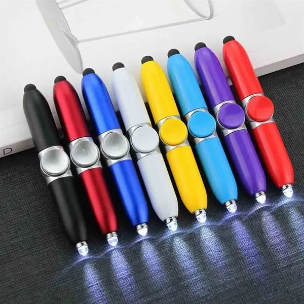 Decompression Fidget Ballpoint Pen With LED Light
