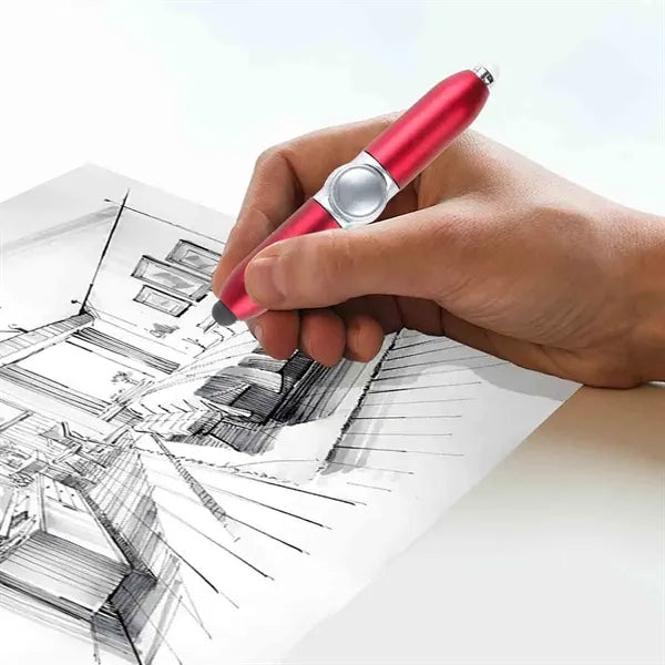 Decompression Fidget Ballpoint Pen With LED Light