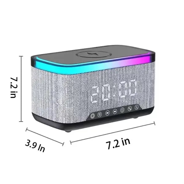 Low -in-1 Custom Logo Wireless Charging Clock Speaker
