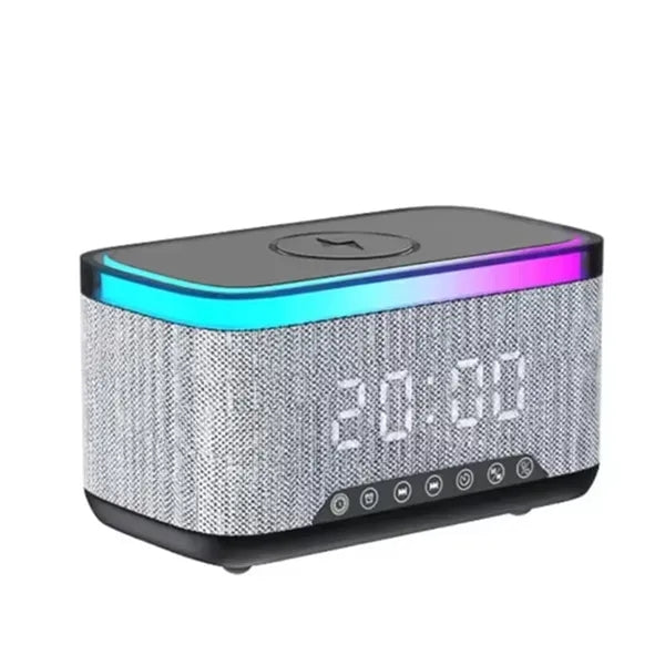 Low -in-1 Custom Logo Wireless Charging Clock Speaker