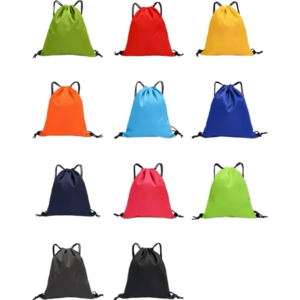 16.5 Inch Heavy Duty Polyester Drawstring Backpack