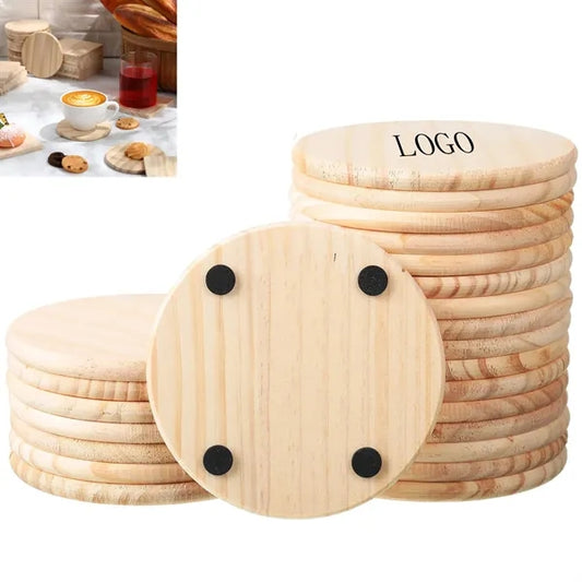 Round Wooden Coaster Heat Insulation for Home