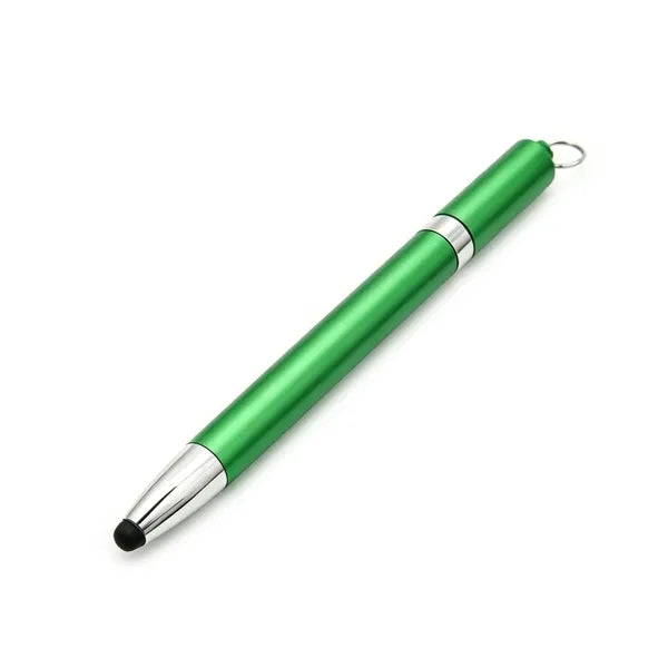 Mini Twist Ballpoint Pen with Stylus and Neck Lanyard