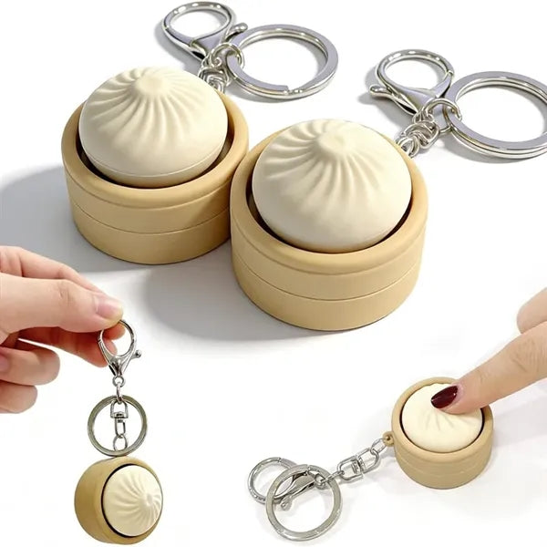 Dumpling Keyboard Fidget Toy Button Clicker Keychain