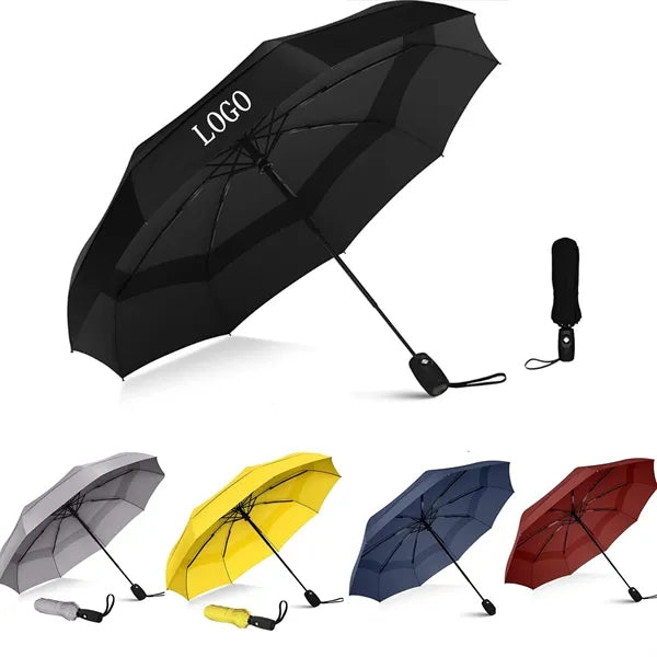 Premium Auto Folding Windproof Travel Umbrella