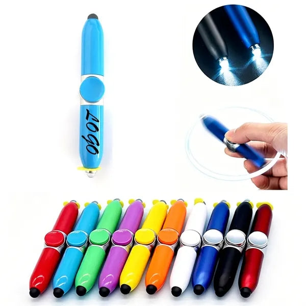 Stress-Relief Rotating Glowing ABS Touch Ballpoint Pen