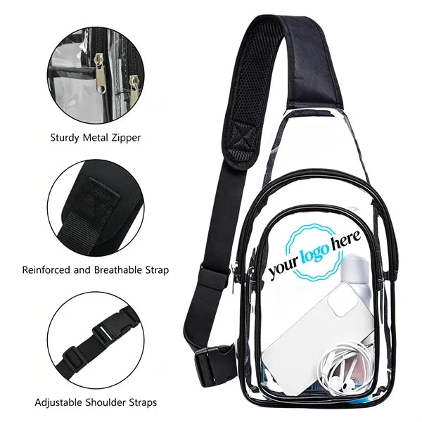 Waterproof Clear Chest Bag Transparent Outdoor Gym Fanny Pac