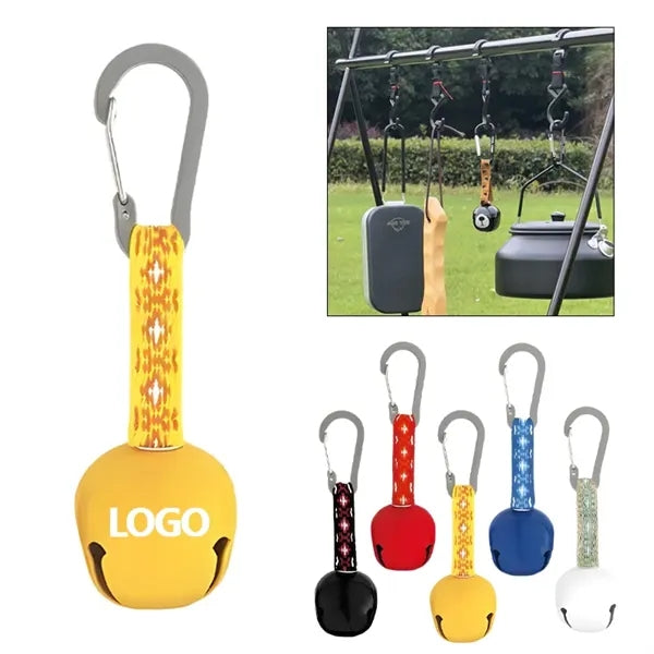 Logo Carabiner Bell Clip Outdoor Keychain Alarm
