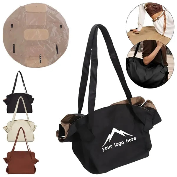 2-in-1 Foldable Picnic Mat Convertible Tote Shopping Bag