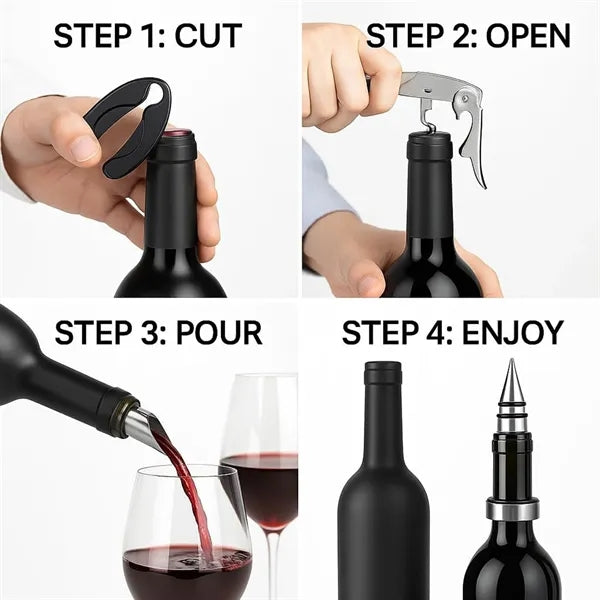 5-Piece Stainless Steel Wine Opener Set
