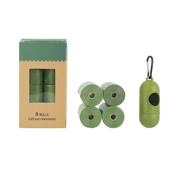 Dog Poop Bag Holder Dispenser with Metal Carabiner Cl