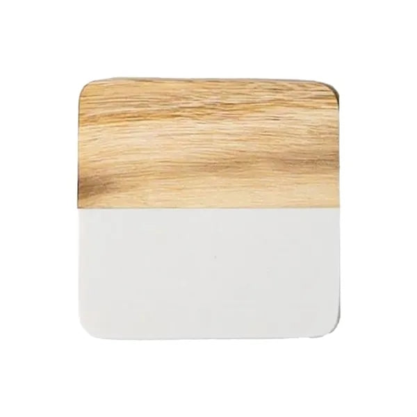 Bamboo/Marble Circular Coaster