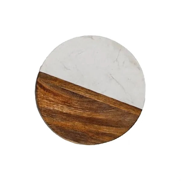 Bamboo/Marble Circular Coaster
