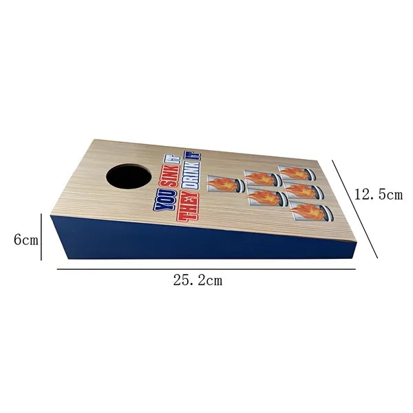Wooden Cornhole Board w/ Cups