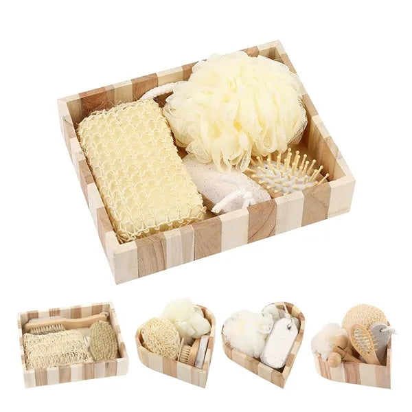 5 Piece Wooden Spa Kit