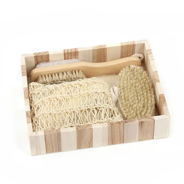 5 Piece Wooden Spa Kit