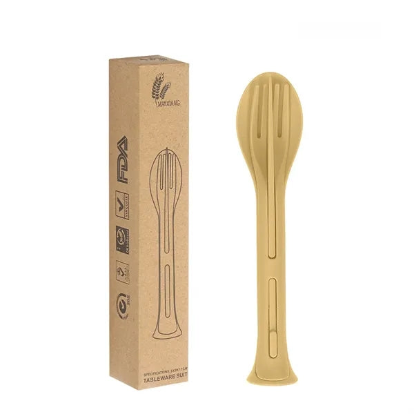 3-in-1 Eco-friendly Cutlery Set