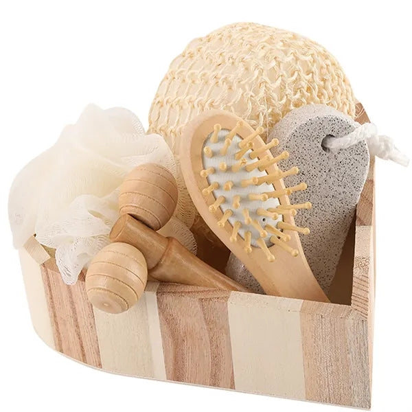 5 Piece Wooden Spa Kit