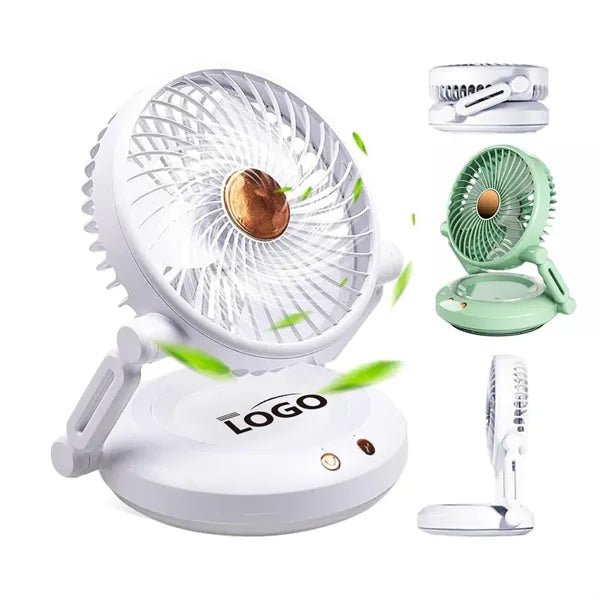 LOGO Desktop Long-Lasting Rechargeable Small Fan