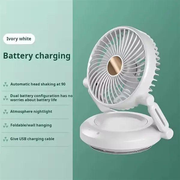 LOGO Desktop Long-Lasting Rechargeable Small Fan