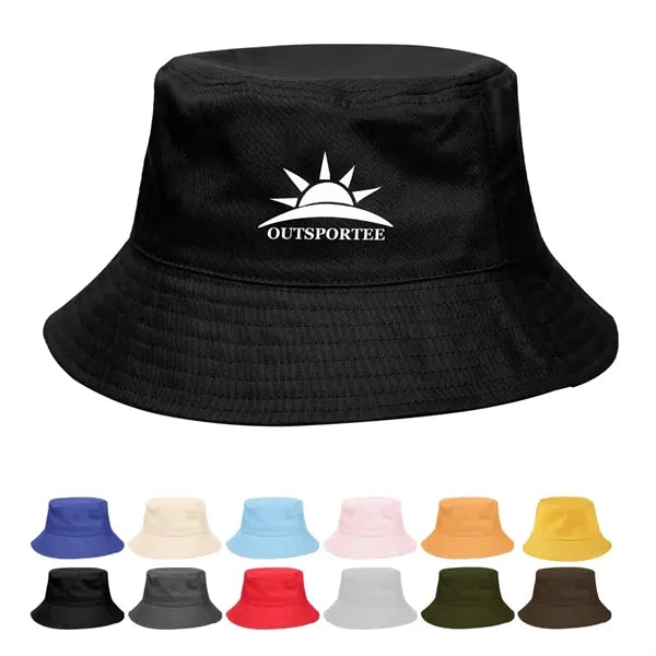 Unisex Cotton Bucket Hat Travel Sun Protection Fisherman Cap