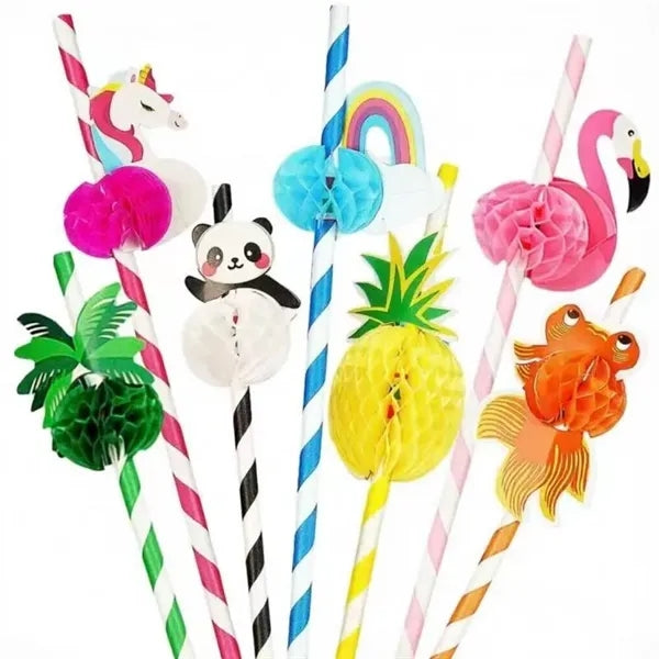 Party Art Biodegradable Paper Straw
