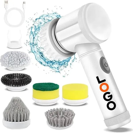 Electric Spin Scrubber with 5 Brush Heads for Home Cleaning
