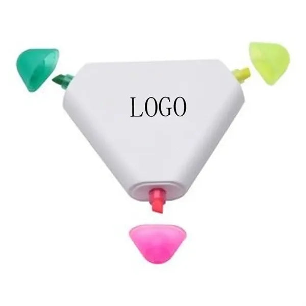 Mini Tri Highlighter Three Color Triangular Marker Set