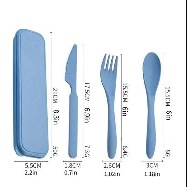 Multicolor Custom LOGO Eco Friendly Outdoor Cutlery Set