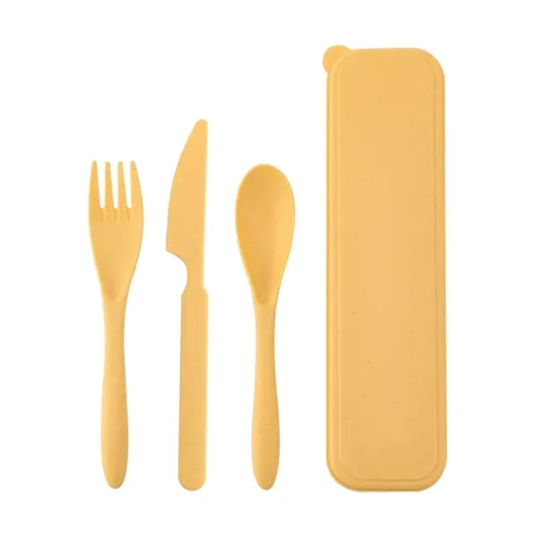 Multicolor Custom LOGO Eco Friendly Outdoor Cutlery Set