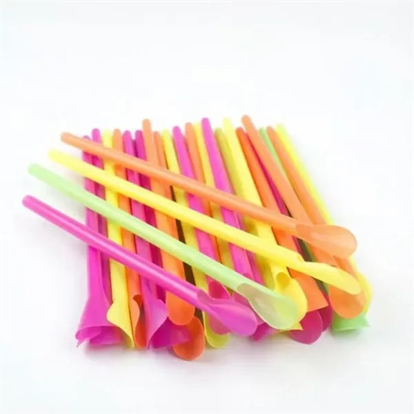 Disposable Spoon Shaped Art Straw