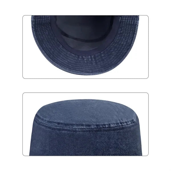 Unisex Washed Cotton Sun Bucket Hat