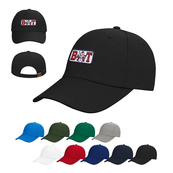 6 Panel Structured Cotton Twill Baseball Hat