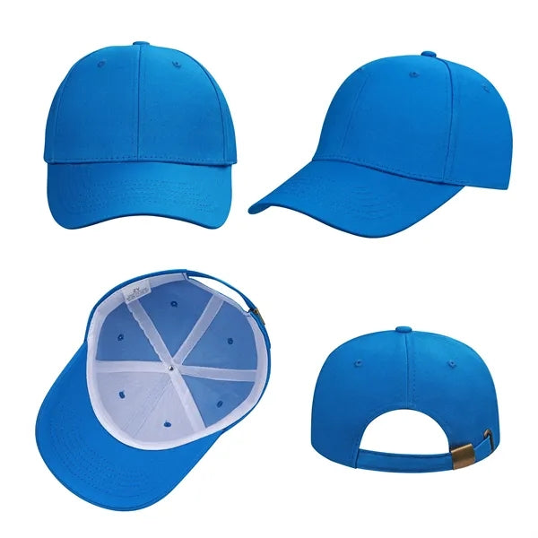 6 Panel Structured Cotton Twill Baseball Hat