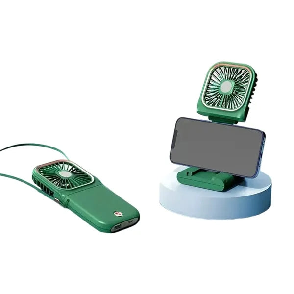 LOGO 2-in-1 Foldable USB Phone Stand Portable Fan