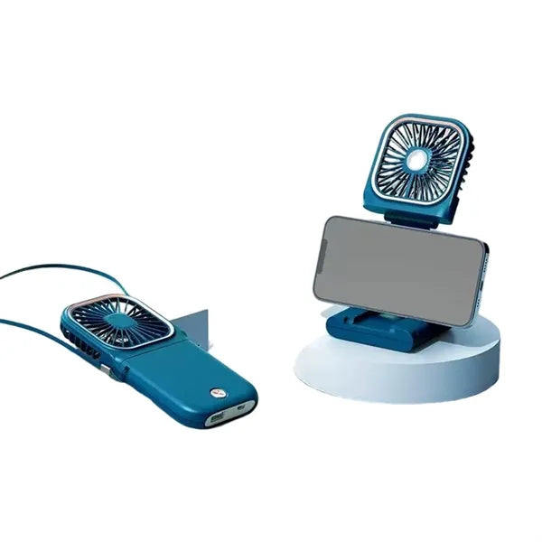 LOGO 2-in-1 Foldable USB Phone Stand Portable Fan