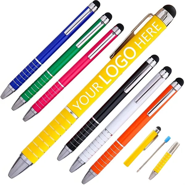 Metal Striped Stylus Pen