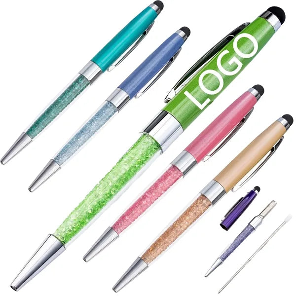Crystal Twist Metal Stylus Pen