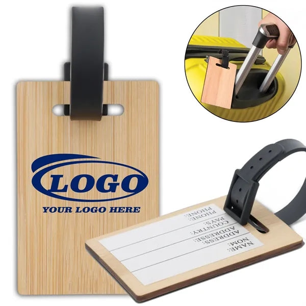 Eco-Friendly Bamboo Luggage Tag
