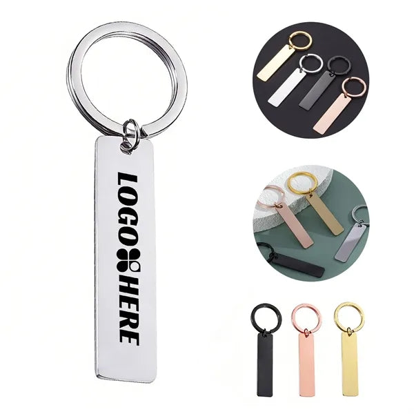 Sleek Stainless Steel Keychain