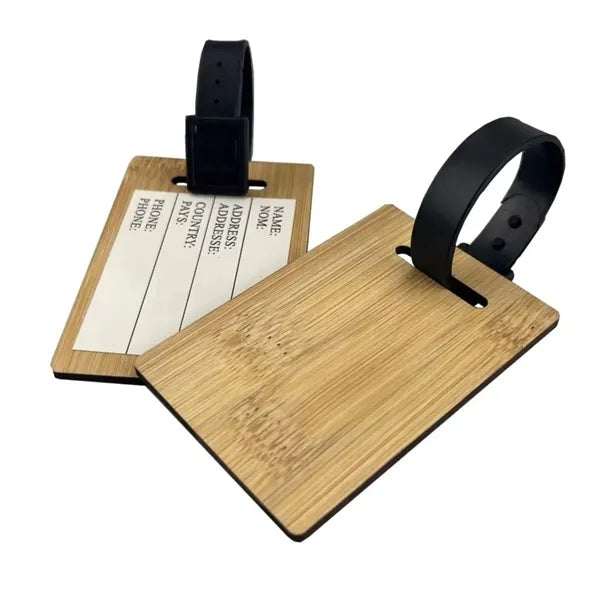 Eco-Friendly Bamboo Luggage Tag