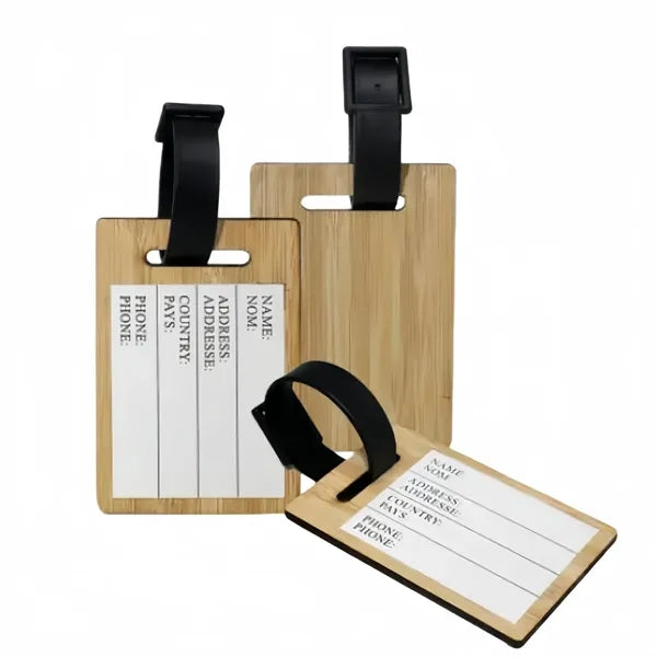 Eco-Friendly Bamboo Luggage Tag