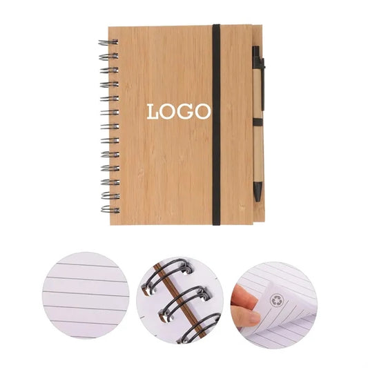 Eco-Friendly Spiral Notebook with Ballpoint Pen