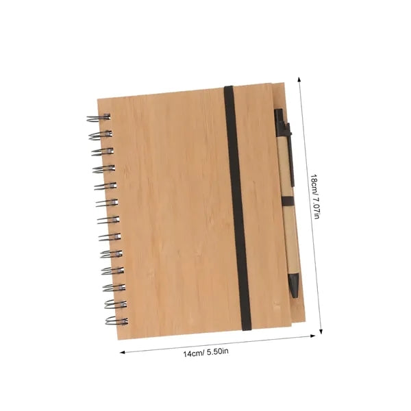 Eco-Friendly Spiral Notebook with Ballpoint Pen