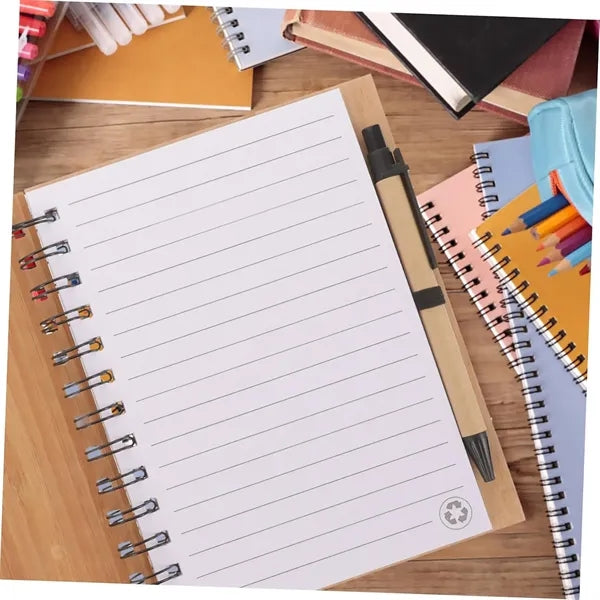 Eco-Friendly Spiral Notebook with Ballpoint Pen
