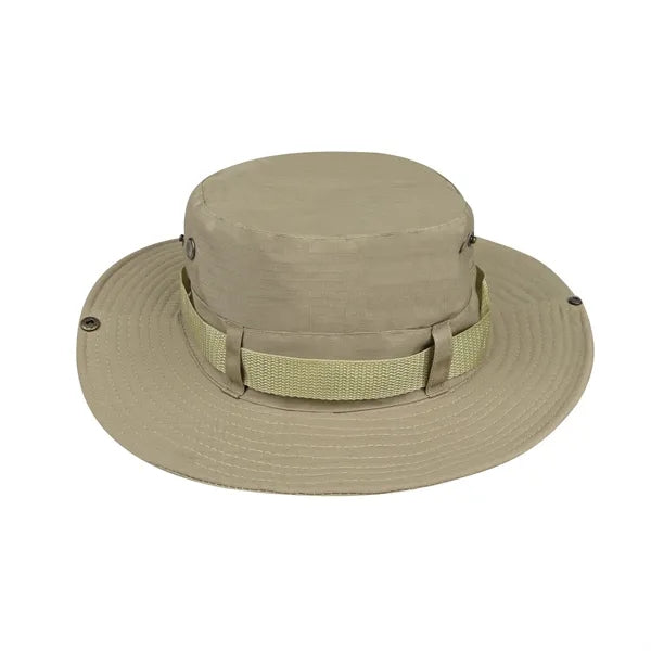 Wide Brim Jungle Boonie Bucket Hat W/ Chin Strap
